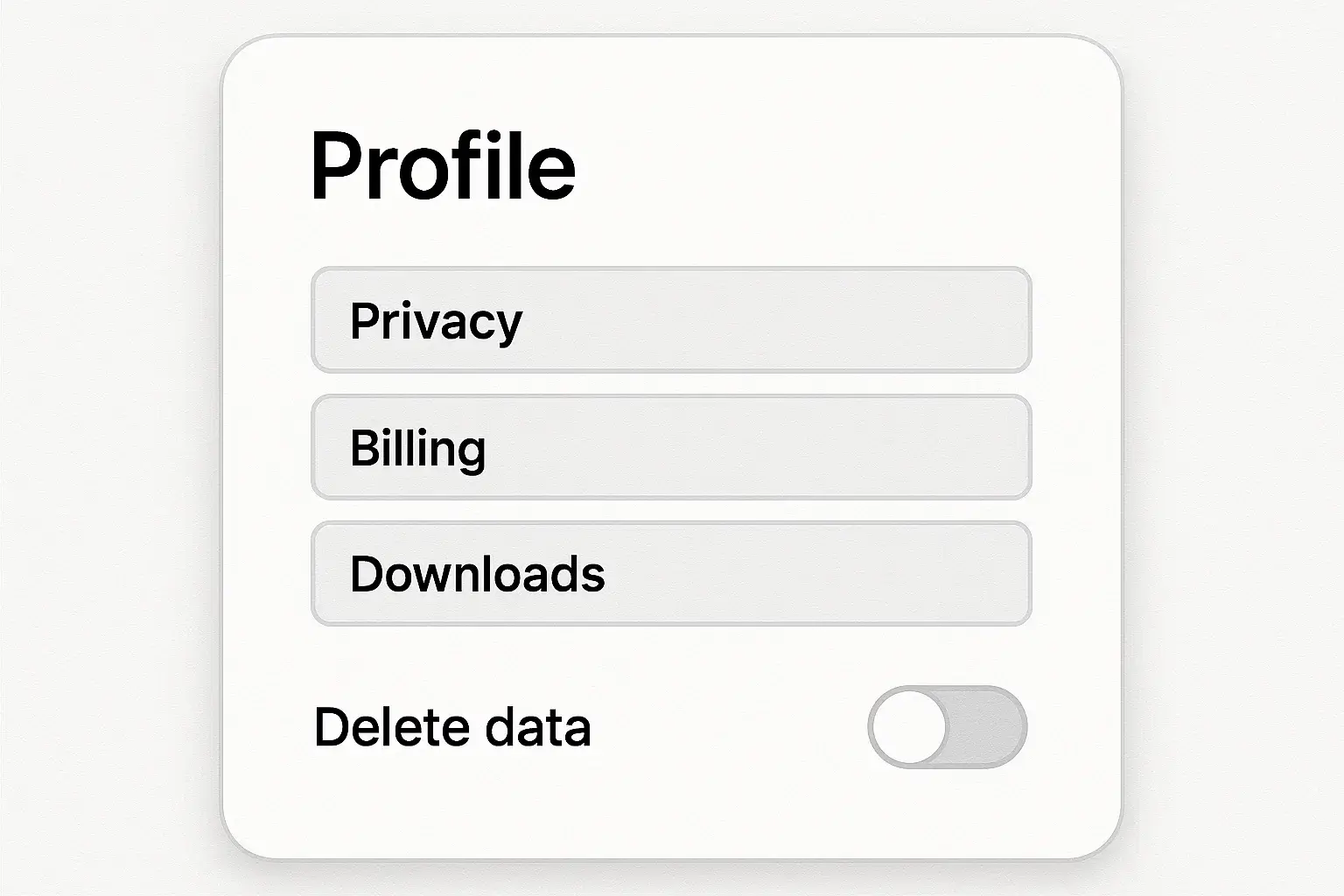 User profile panel and a privacy toggle.